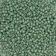 Miyuki rocailles Perlen 15/0 - Opaque glazed frosted rainbow shamrock green 15-4700